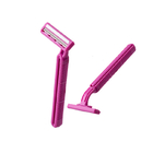 Women Twin Blade Medical Razor Disposable With Good Hardness ISO Approved